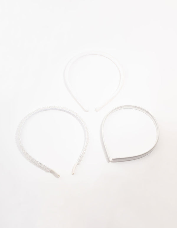 Velvet Satin Headband 3-Pack