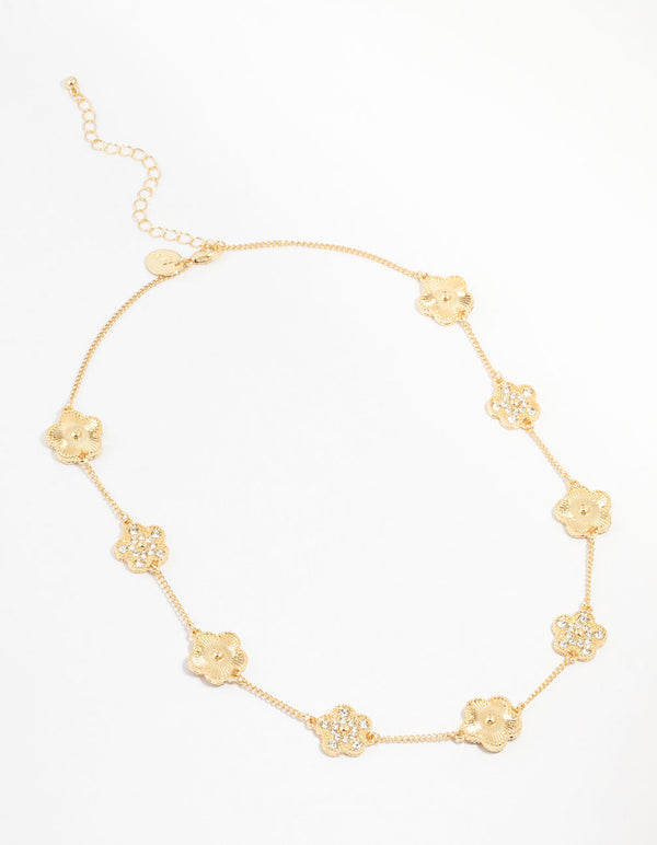 Gold Plated Clover Necklace