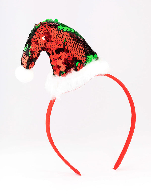 Sequin Santa Hat Headband