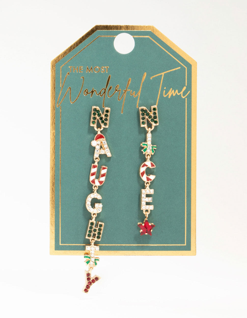 Gold Naughty & Nice Drop Earrings