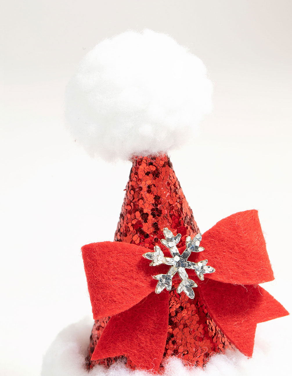 Red Sequin Santa Hat Hair Clip
