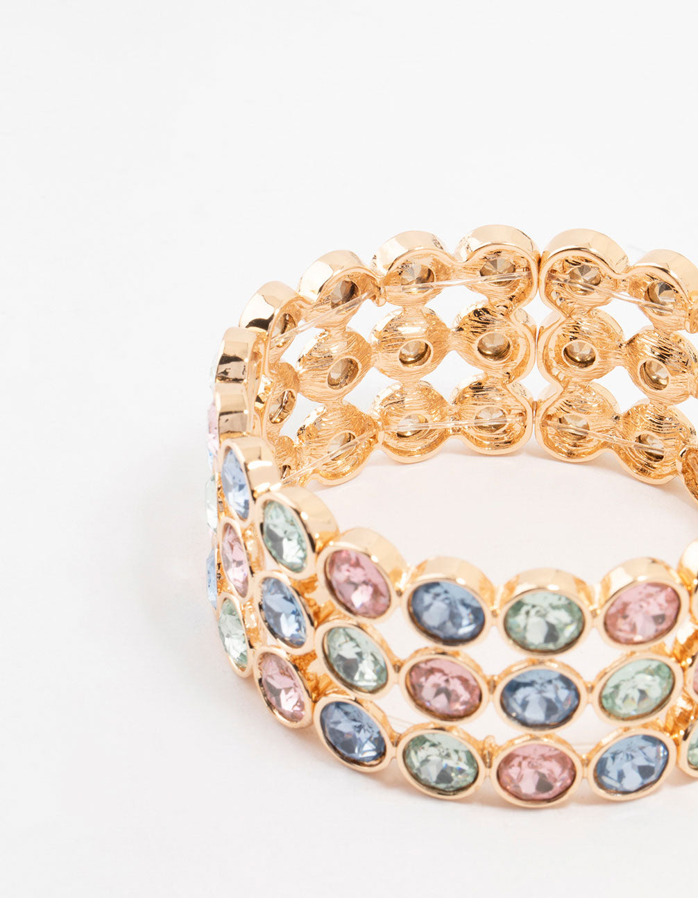 Multirow Stone Adjustable Bracelet