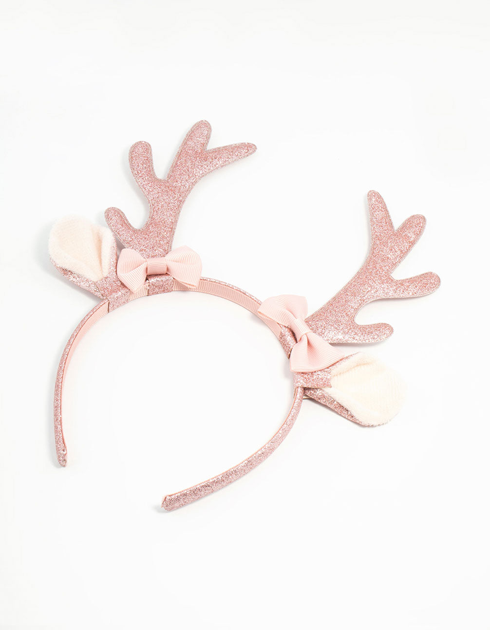 Kids Fabric Pink Antler Headband
