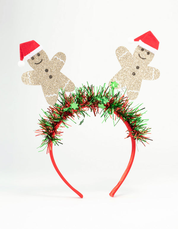 Kids Gingerbread Man & Tinsel Headband