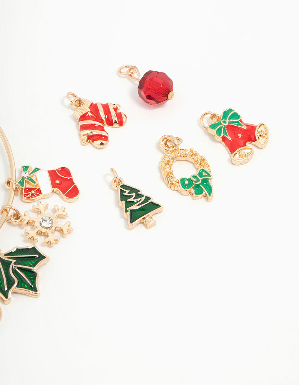 Kids Gold Xmas Make Your Own Stacking Charm Bracelet