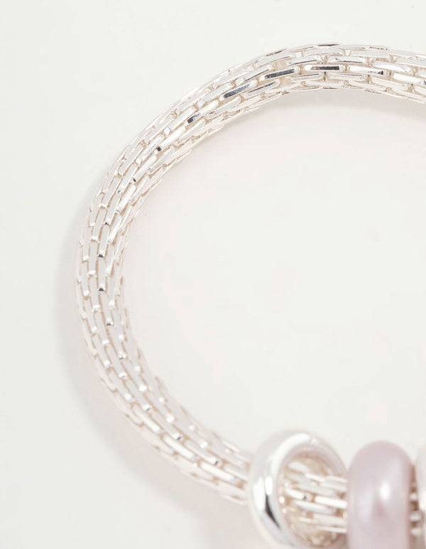 Kids Bead & Diamante Snowflake Bracelet & Ring