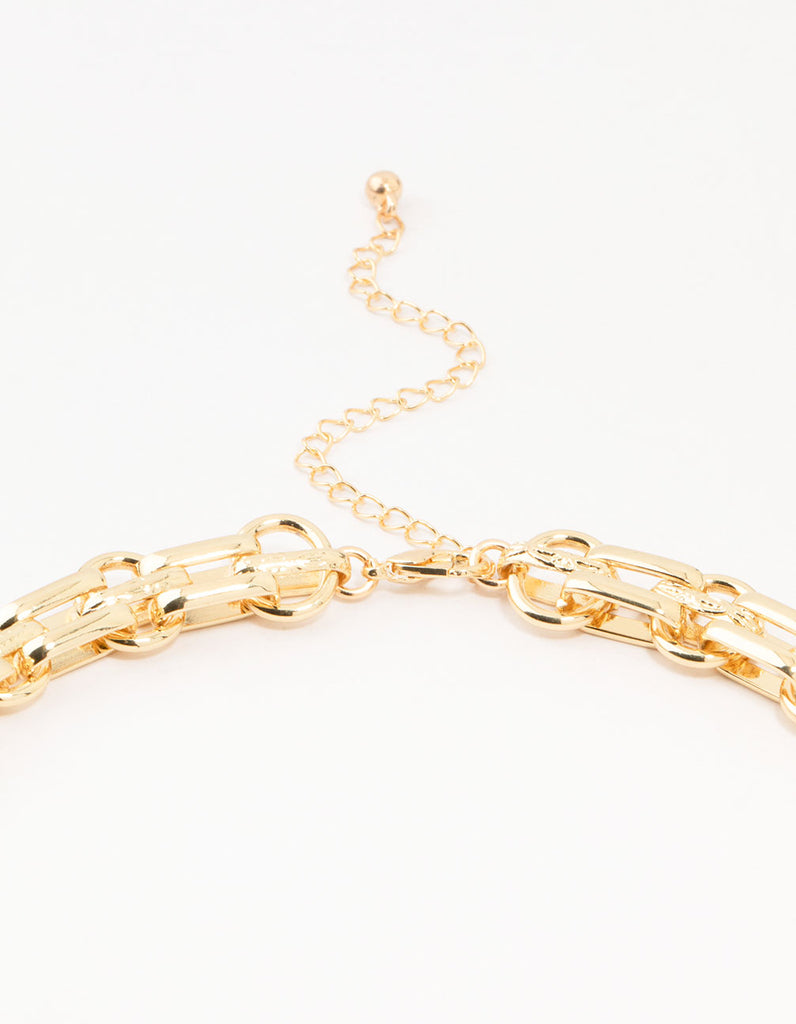 Gold Plated Chunky Link Chain Necklace Lovisa