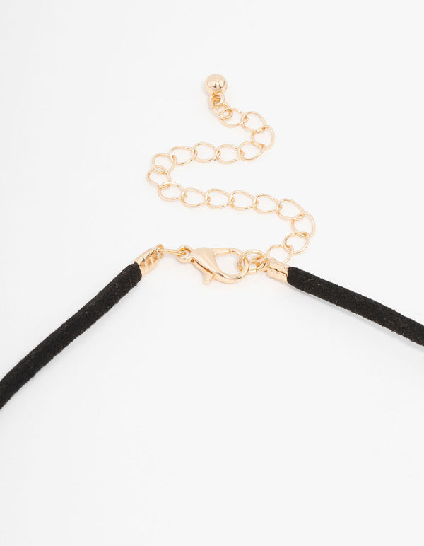 Gold Heart Cord Necklace