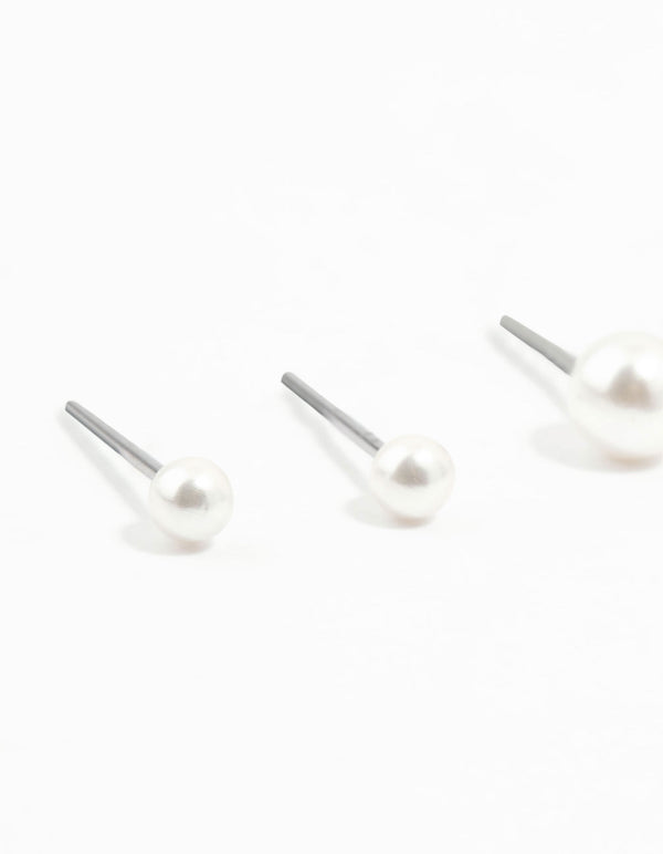 Pearl & Diamante Earrings 5-Pack