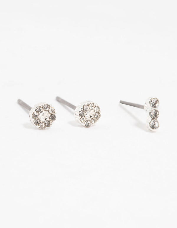 Pearl & Diamante Earrings 5-Pack