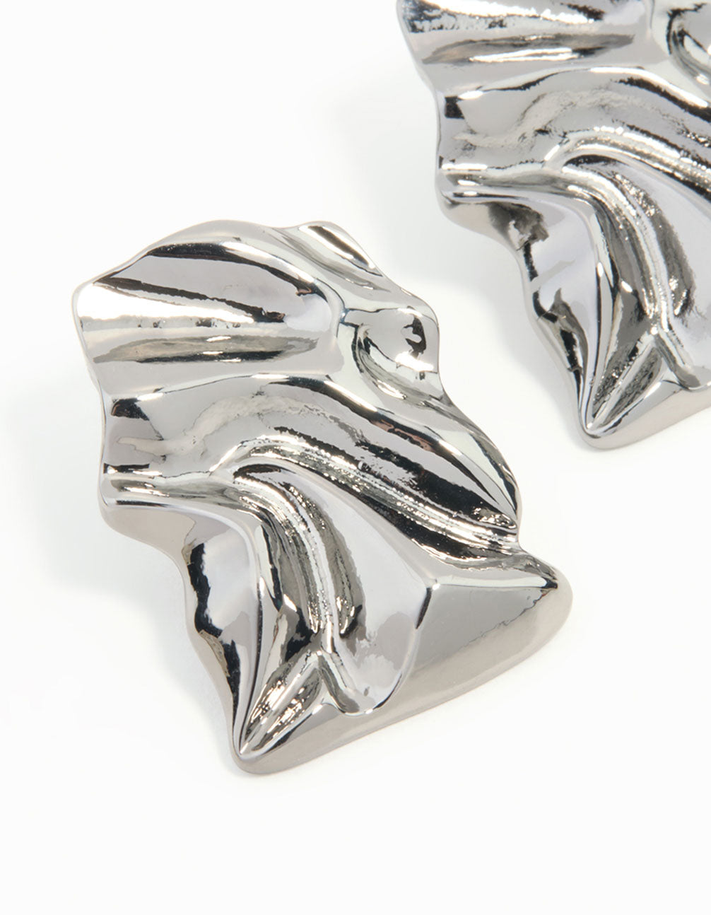 Gunmetal Wrapped Molten Stud Earrings