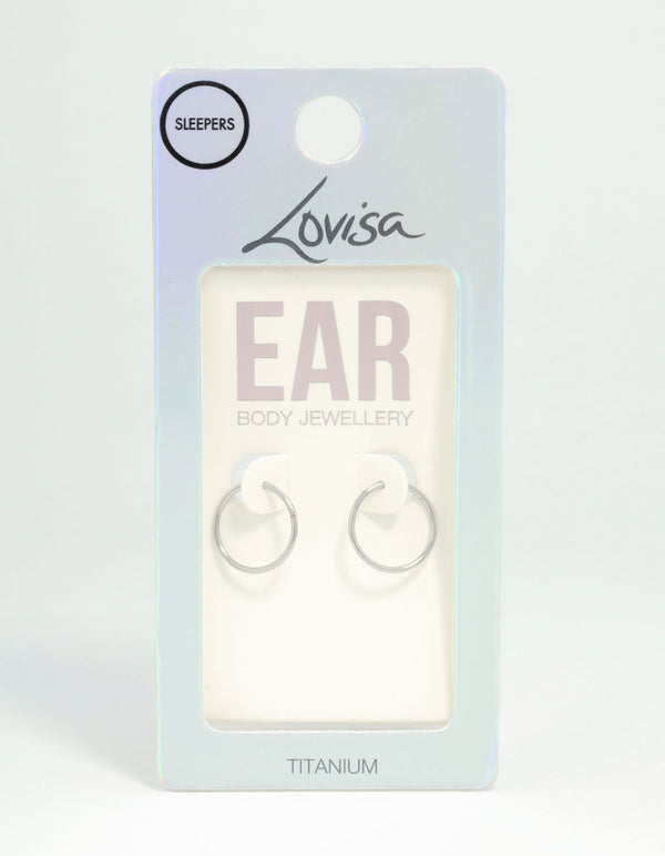 Titanium Sleeper Earrings 12 mm