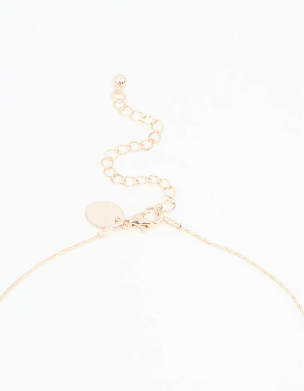 Rose Gold Diamante Flower Trail Y-Necklace