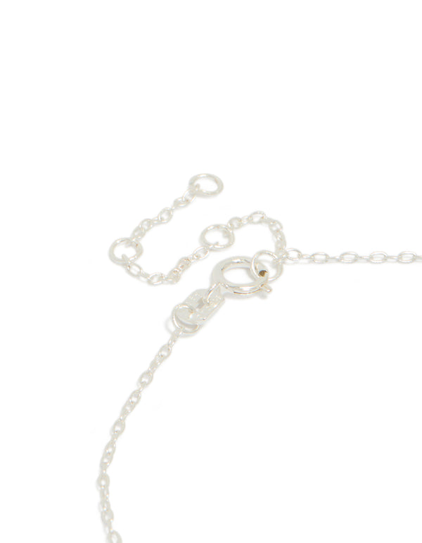 Sterling Silver Infinity & Cubic Zirconia Heart Link Bracelet