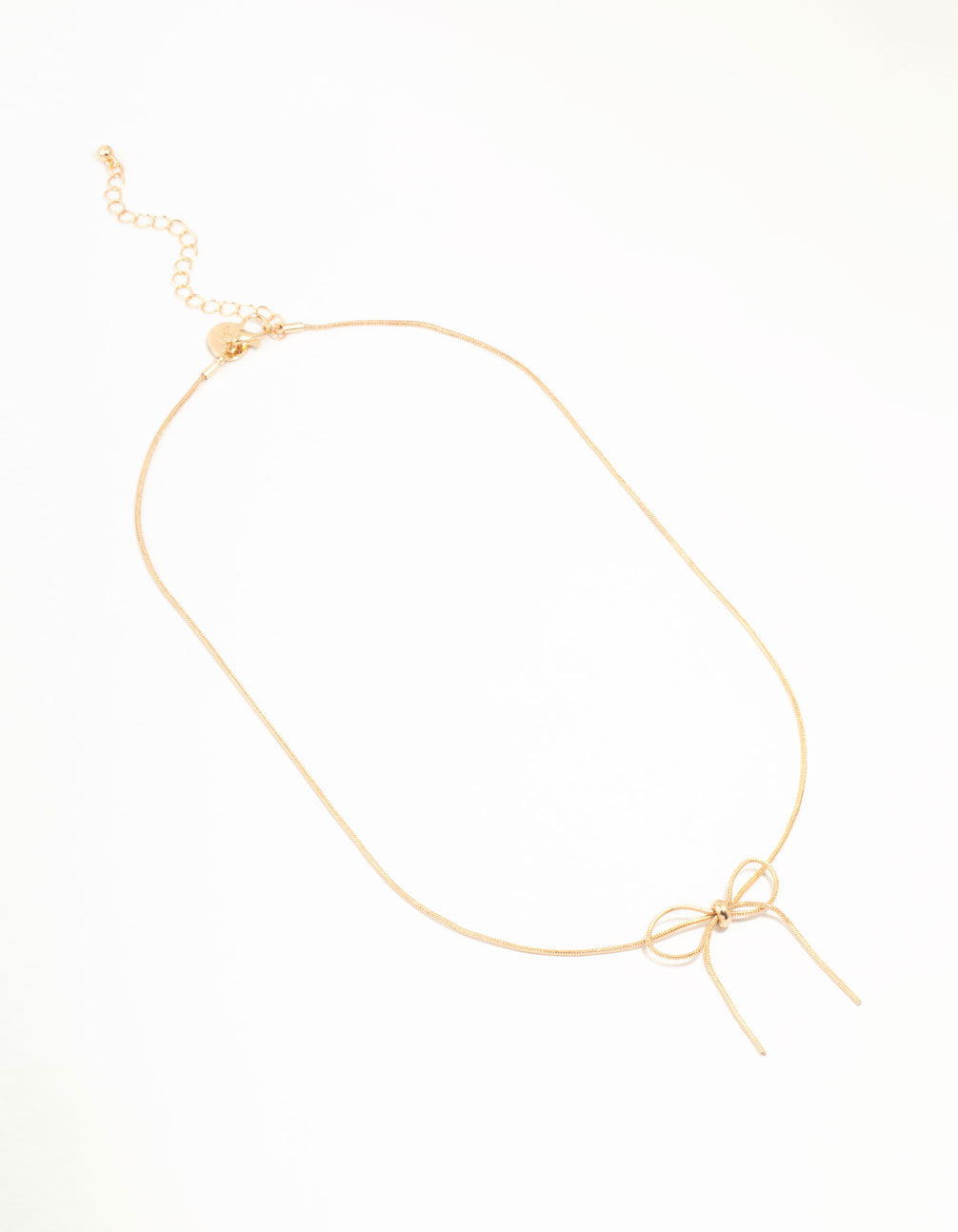 Gold Snake Bow Necklace