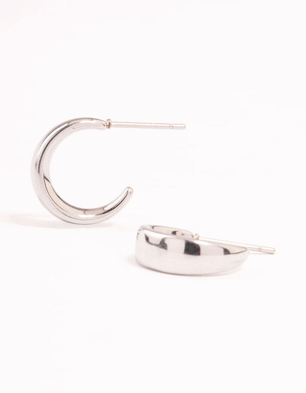 Surgical Steel Graduating Thick Hoop Earrings