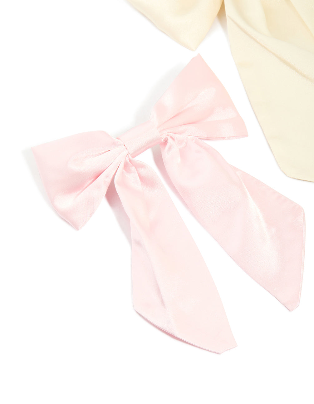 Cream & White Fabric Classic Bows 2-Pack