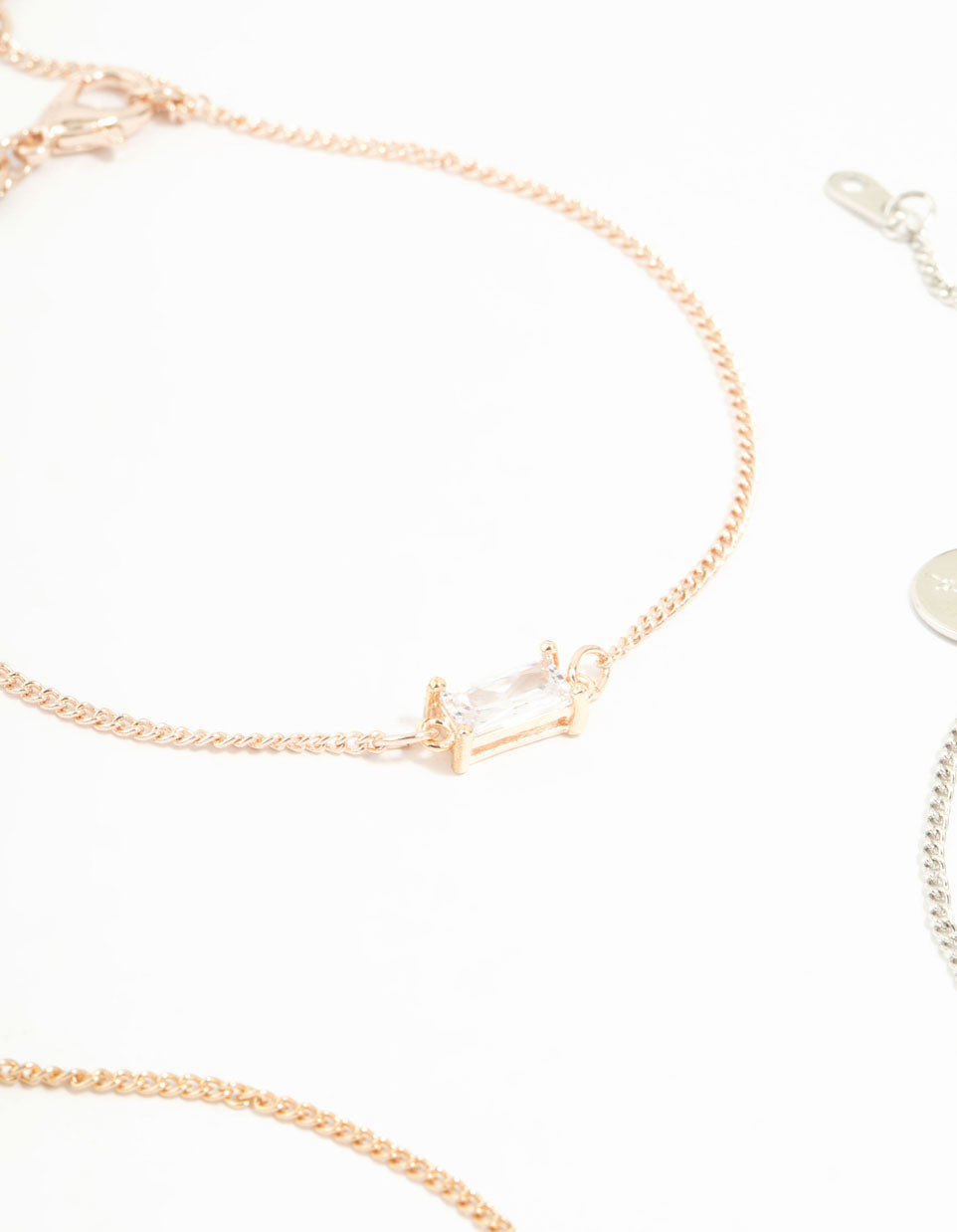 Mixed Metals Cubic Zirconia Bracelets 3-Pack