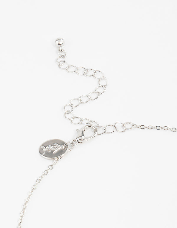 Silver Cross Charm Necklace