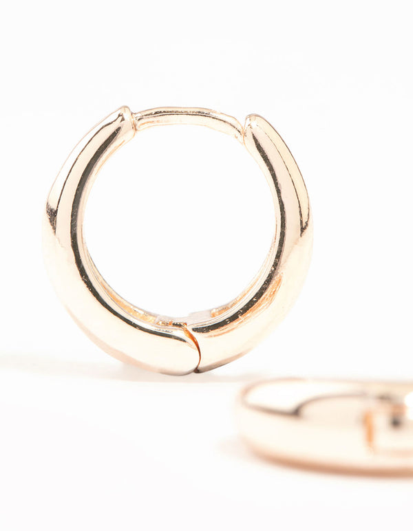 Rose Gold Small Huggie Earrings