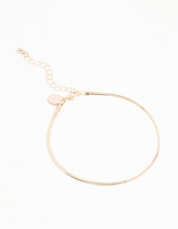 Rose Gold Snake Chain Anklet