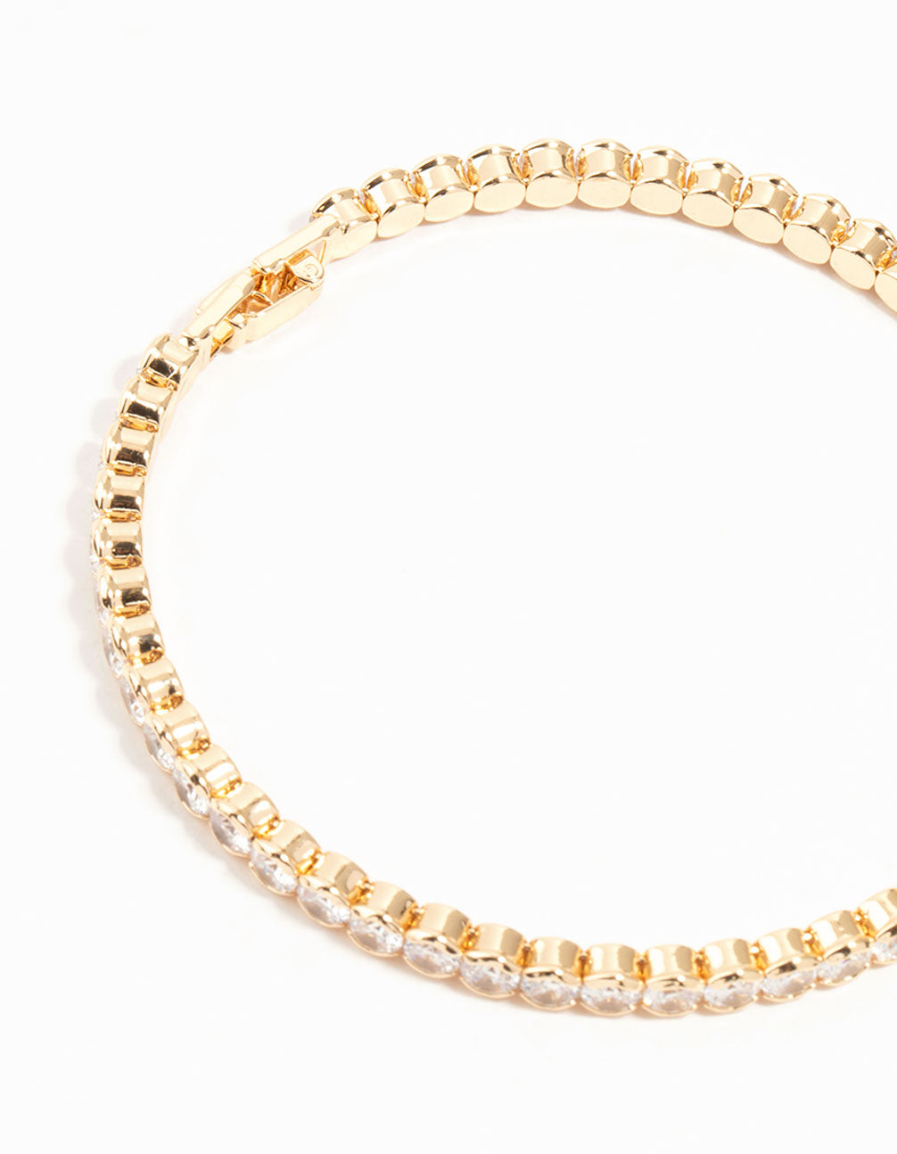 Gold Cubic Zirconia Tennis Bracelet
