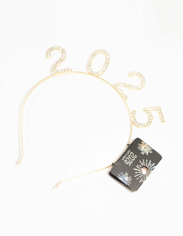 Gold Diamante 2025 Headband