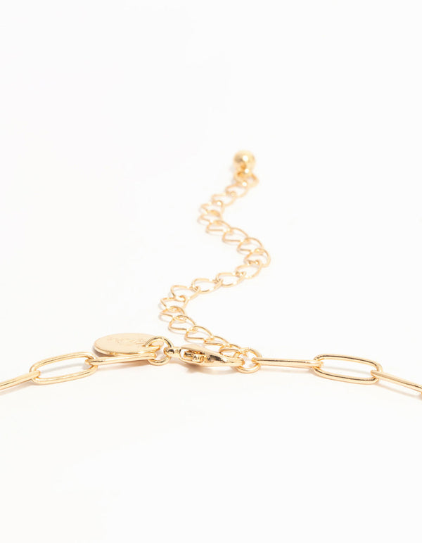 Gold Celestial Themed Charm Necklace