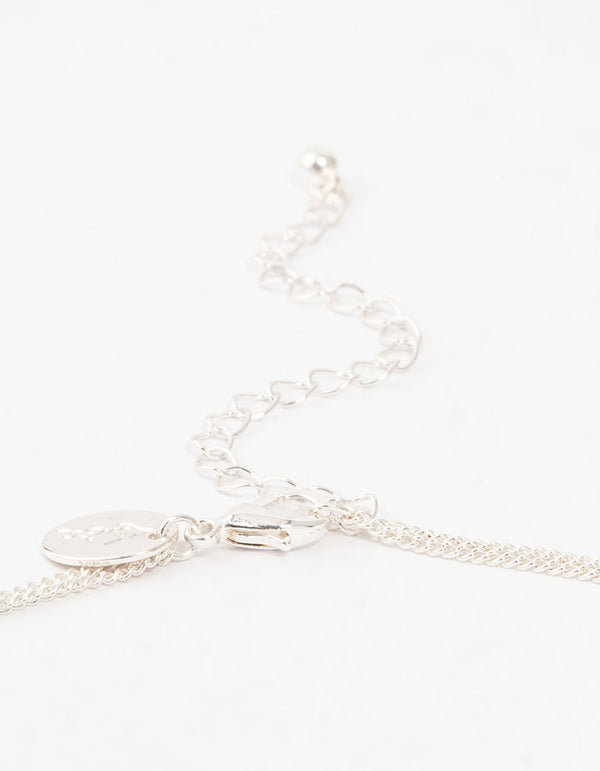 Silver Bar Layered Necklace