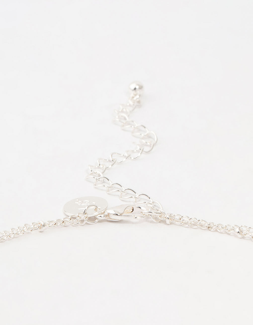 Silver Ball Chain Cross Layered Necklace