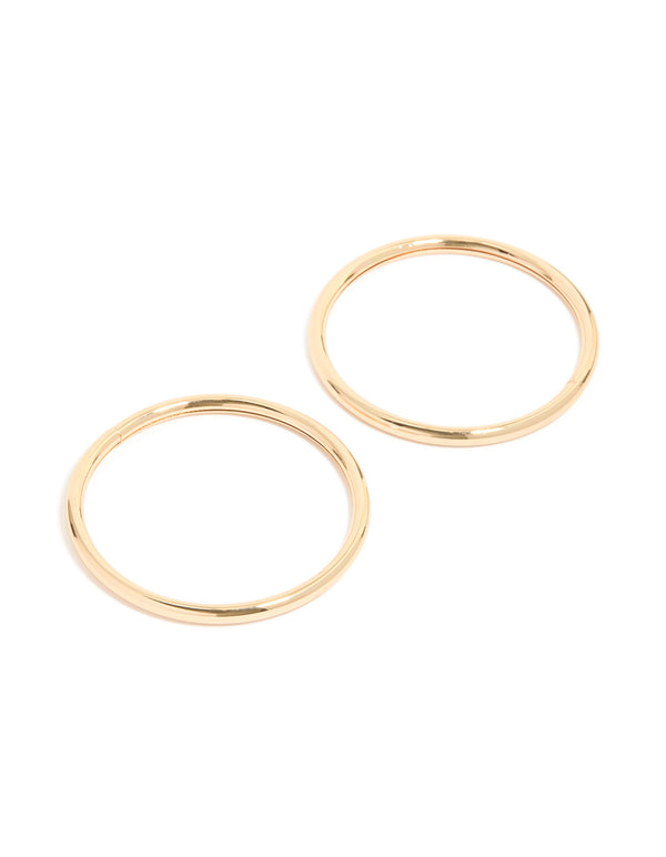 Gold Smooth Bangles 2-Pack