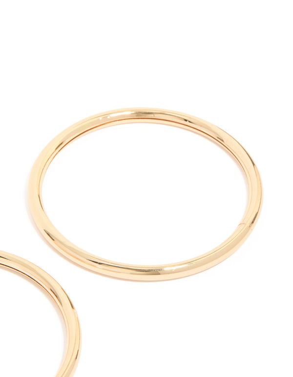 Gold Smooth Bangles 2-Pack