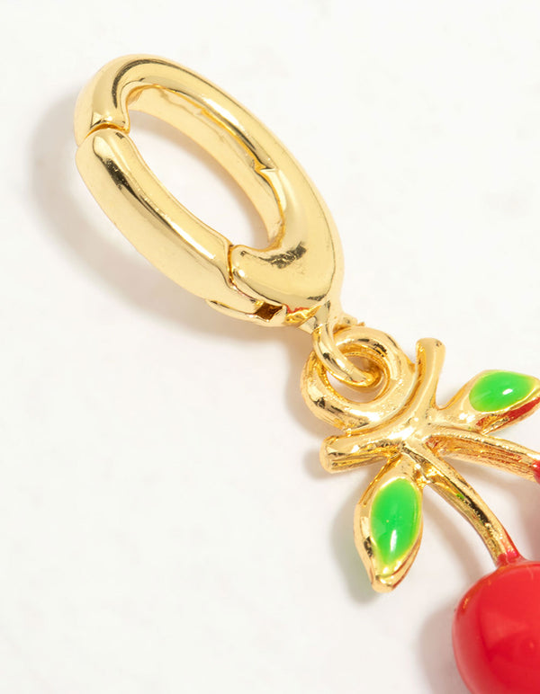 Gold Plated Cherry Charm