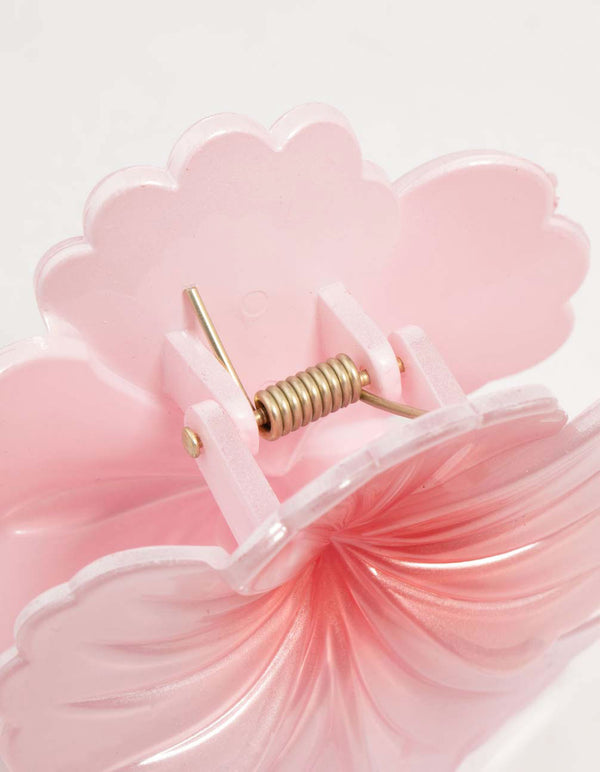Pink Ombre Hibiscus Claw Clip