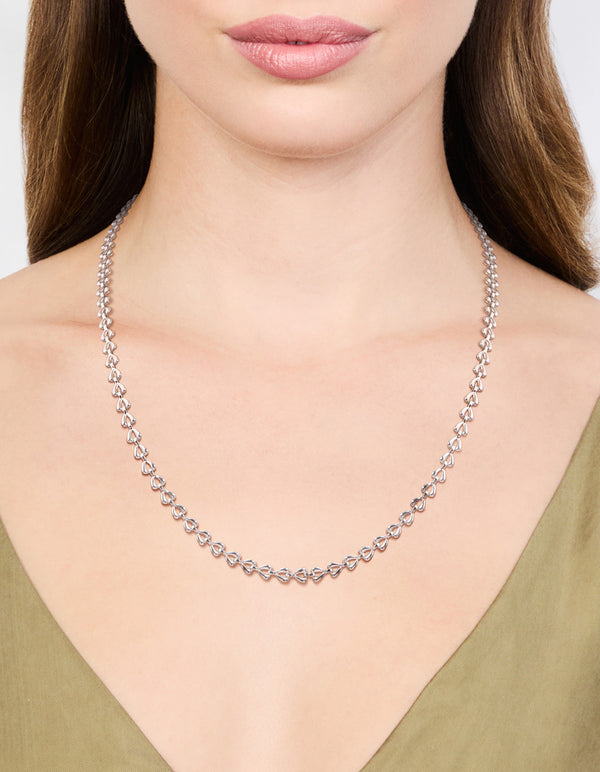 Waterproof Stainless Steel Mini Heart Link Necklace