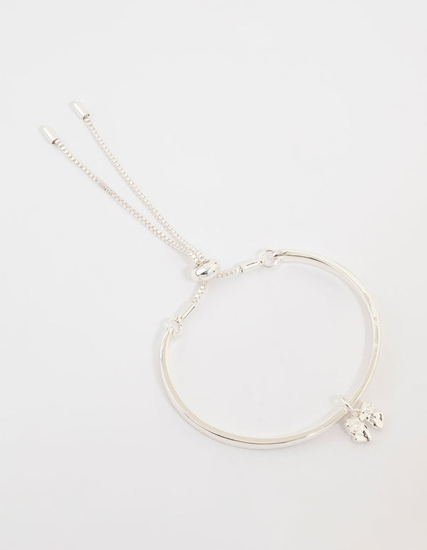 Silver Bow Toggle Bangle
