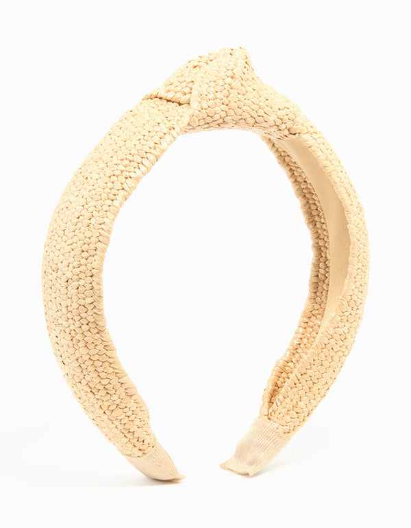 Raffia Twisted Knit Headband