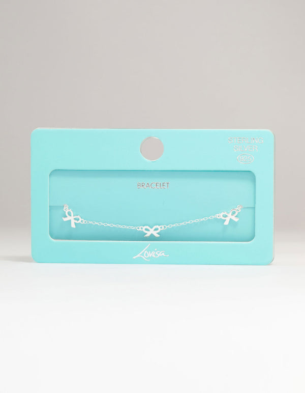 Sterling Silver Bow Bracelet