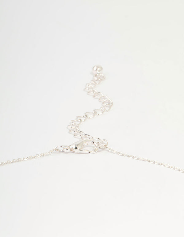 Silver Snake Swirl Pendant Necklace