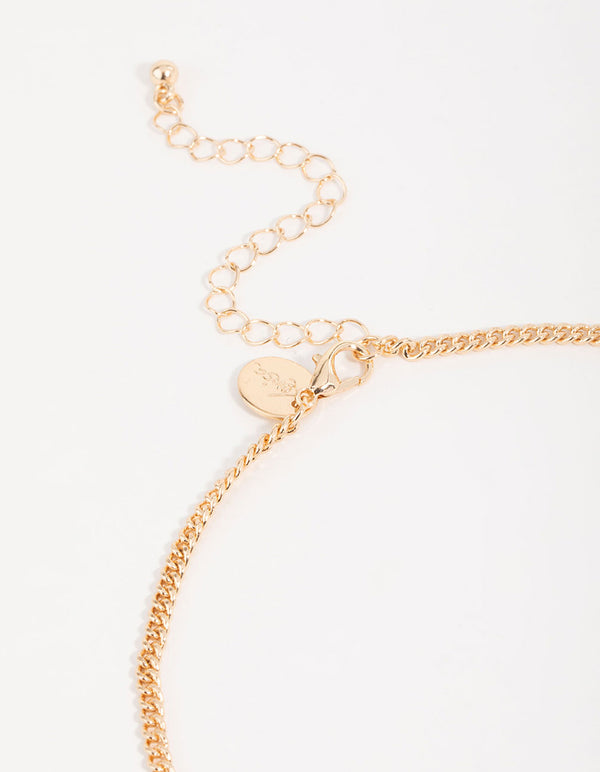 Gold Snake Pendant Necklace
