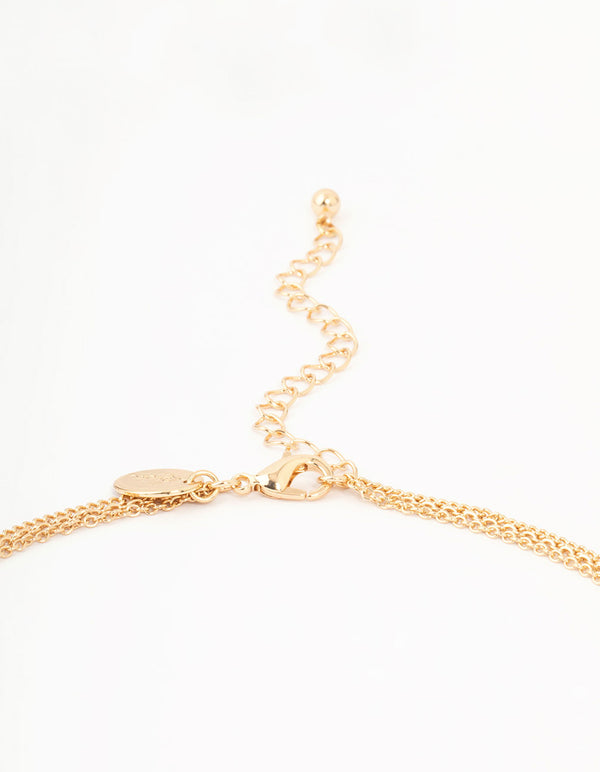 Gold Snake & Eye Layered Necklace