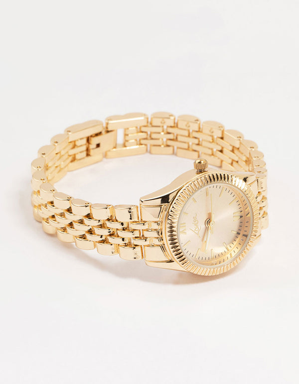 Gold Small Round Watch