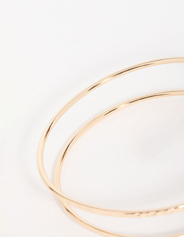 Gold Harmered Arm Cuff