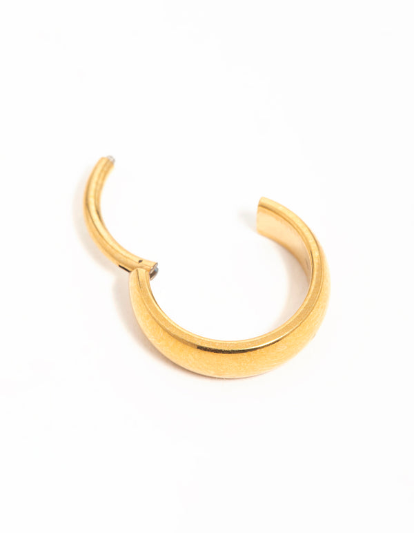 Gold Plated Surgical Steel Round Full Hoop Belly Bar