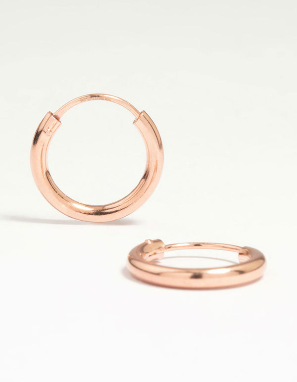 Rose Gold Plated Sterling Silver Hoop Earrings