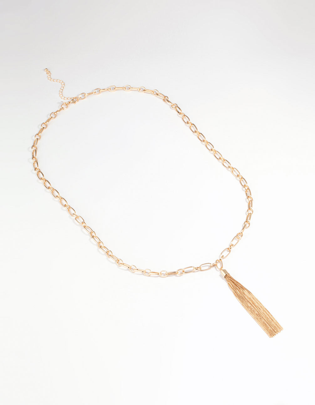 Gold Tassel Y-Necklace
