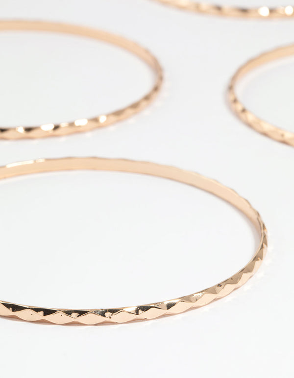 Gold Molten Bangles 7-Pack