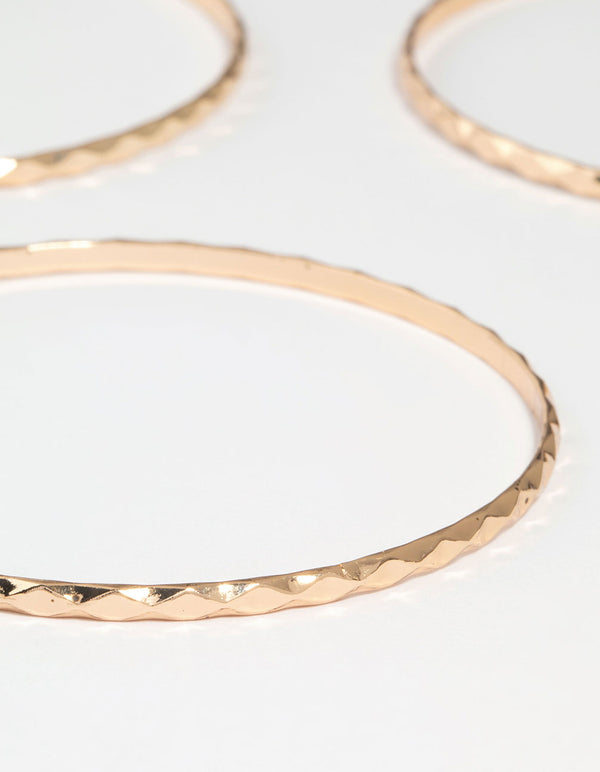 Gold Molten Bangles 7-Pack