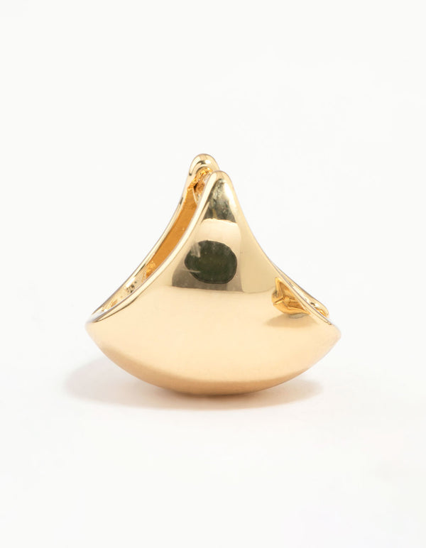 Gold Plated Round Bottom Hoop Earrings