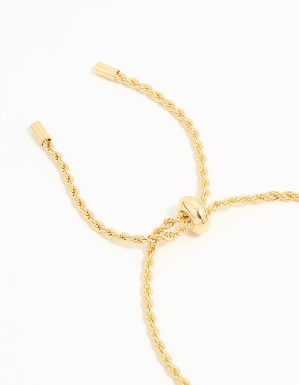 Gold Plated Simple Rope Bracelet